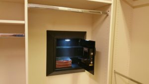 Closet Wall Safe Install Black Silver